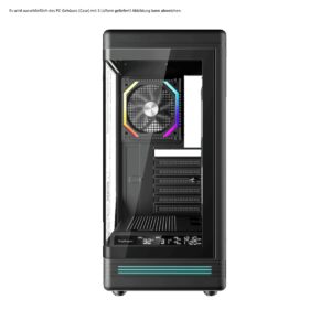 1stPlayer PC Gehäuse PB8 Schwarz mit 3 Lüftern