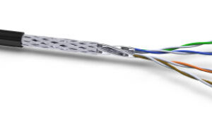 Kabel 1000MHz, CAT7, S-STP(S/FTP), Verlege, 100m Ring, Außenkabel, XLAN, Schwarz, VOKA