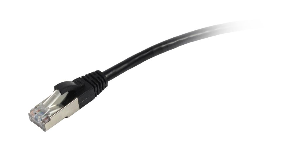 Patchkabel RJ45, CAT5e 100Mhz, 3m schwarz, FTP(F/UTP), Synergy 21,
