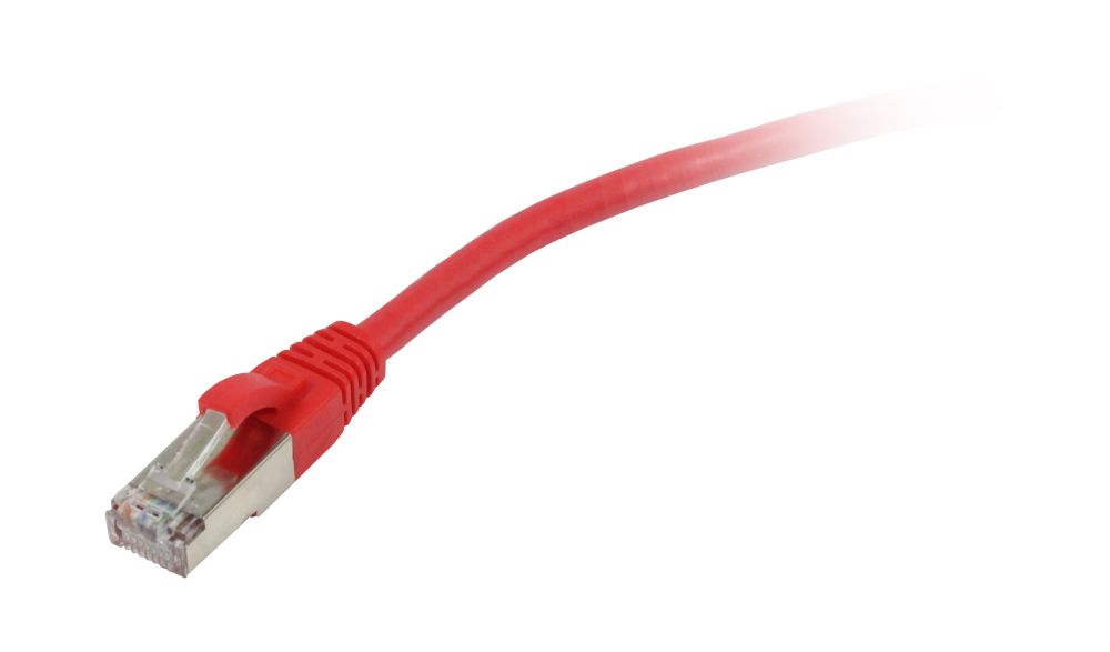 Patchkabel RJ45, CAT5e 100Mhz, 0.25m rot, S-FTP(SF/UTP), Synergy 21,