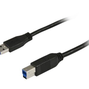 Kabel USB, A(St) => B(St), 5.0m, USB3.0, schwarz, Synergy 21,