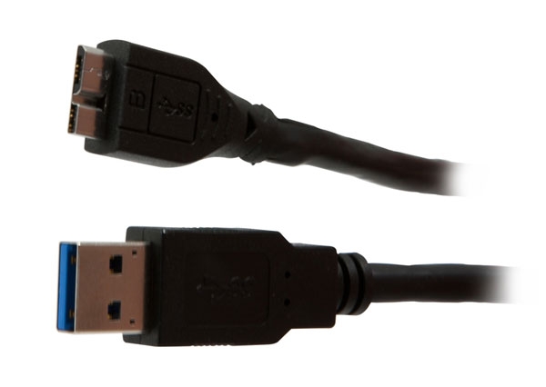 Kabel USB, A(St) => MicroB(St), 3.0m, USB3.0, schwarz, Synergy 21,
