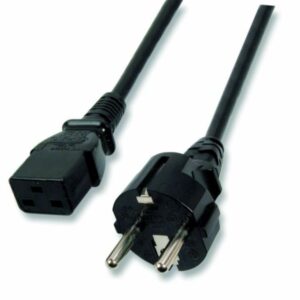 Netzkabel 230V Schutzkontakt CEE7(Stecker)->Kaltgeräte IEC-C19(Buchse), 1,8m, 16A,
