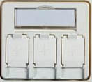 Telegärtner Modulträger, UP-Dose, incl. 3xAMJ-S Module 568A,