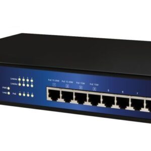 ALLNET Switch unmanaged 8 Port Gigabit 63W / 4x PoE+ / 4x LAN / Lüfterlos /19" / "ALL8804PoE+"